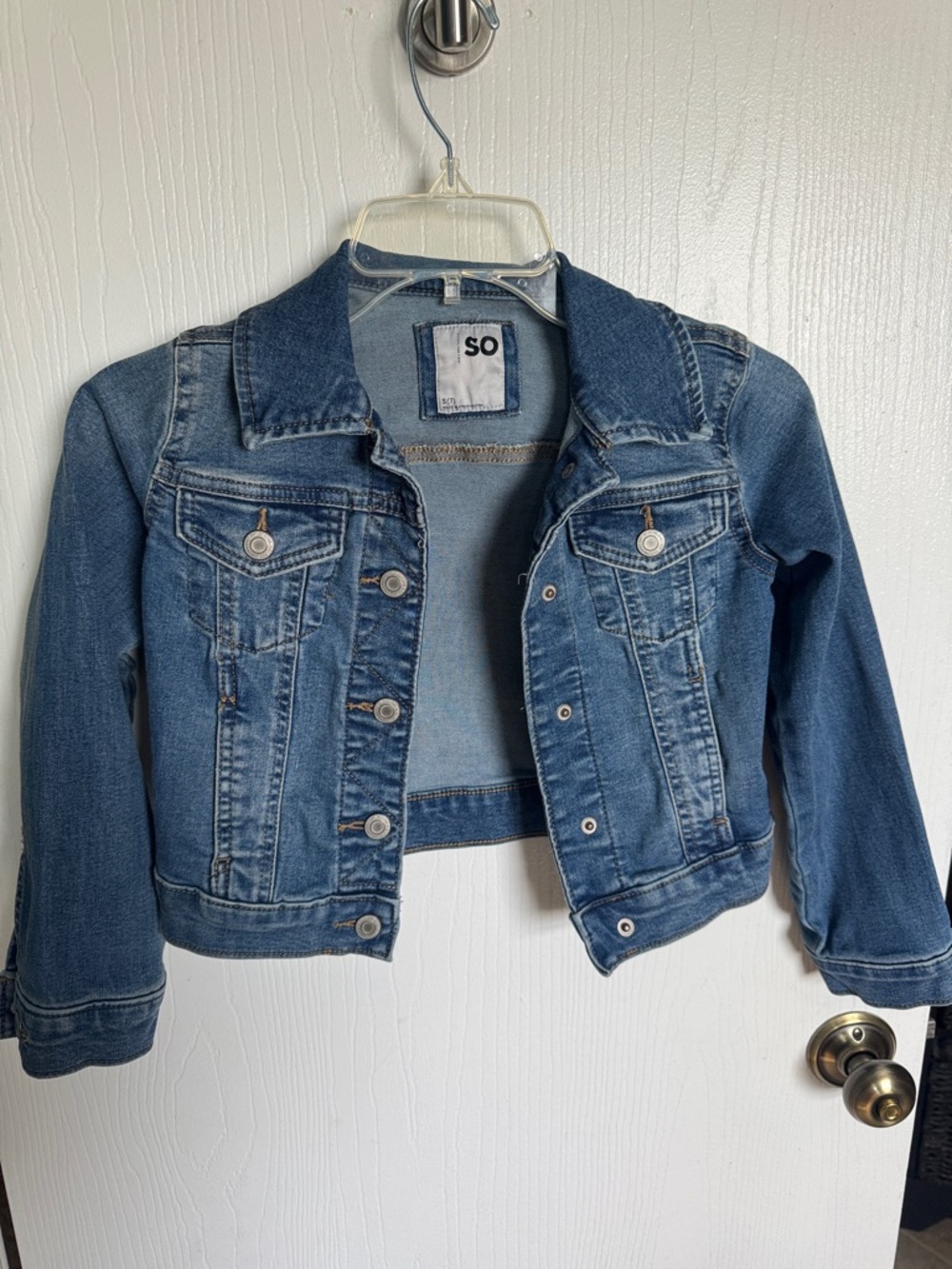 SO Girls' Blue Denim Jean Jacket - Button-Front